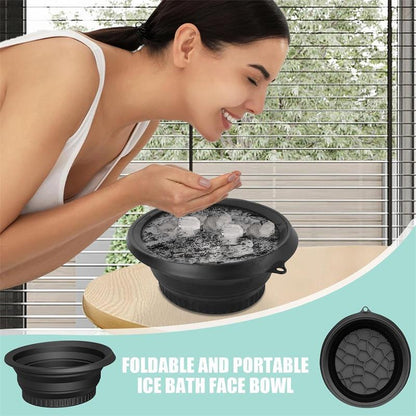 Foldable Ice Face Bowl with Built-In Ice Mold