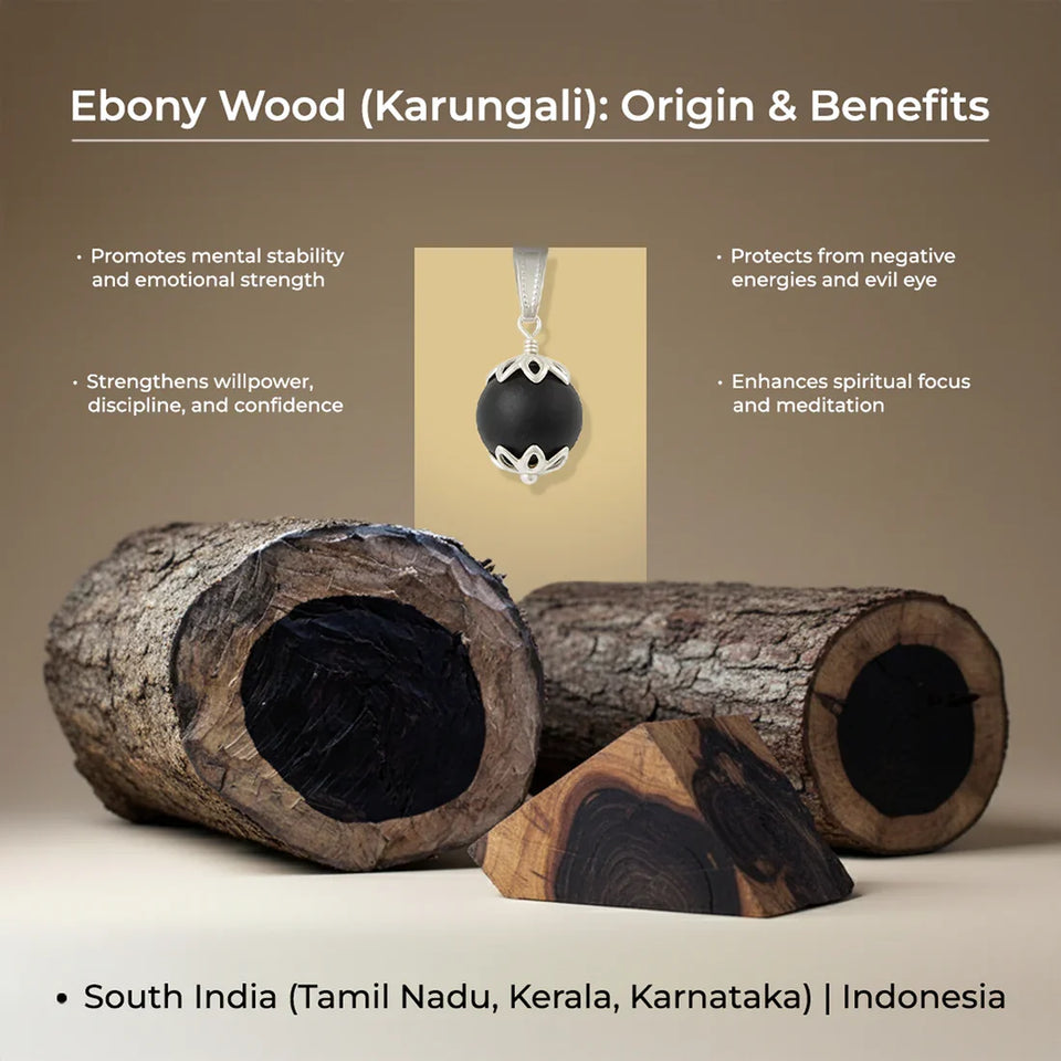 Silver Karungali Mala