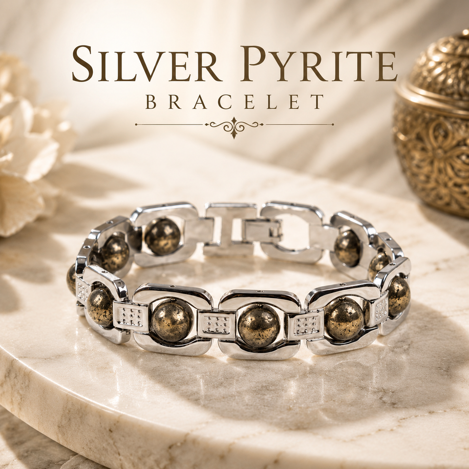 Silver Pyrite Bracelet