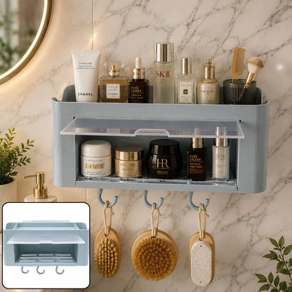 Wall Mounted Storage Organizer Shelf Bathroom Kitchen Solution