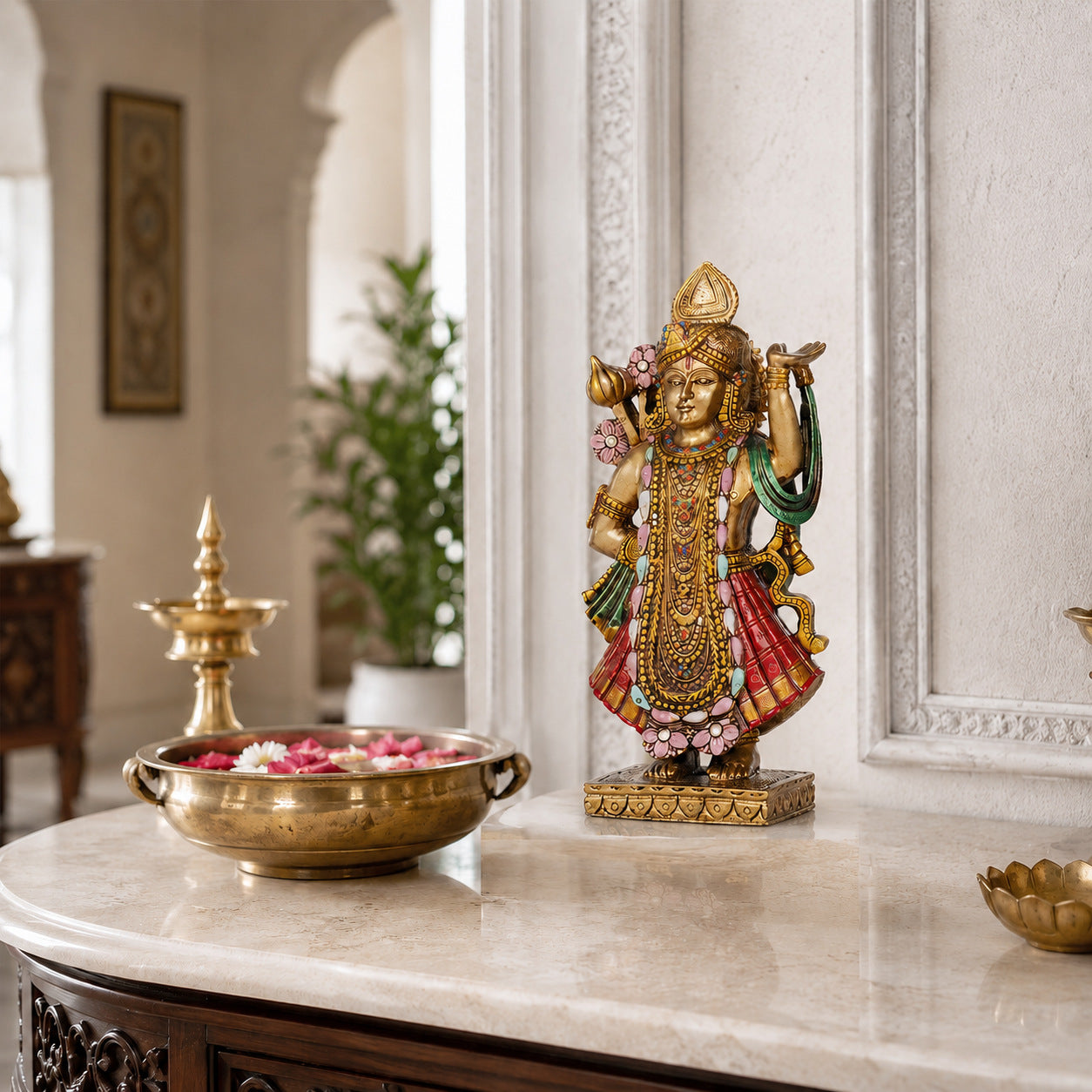 Lord Shreenath Ji Murti Antique Idol (10 Inch)
