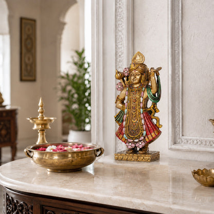 Lord Shreenath Ji Murti Antique Idol (10 Inch)