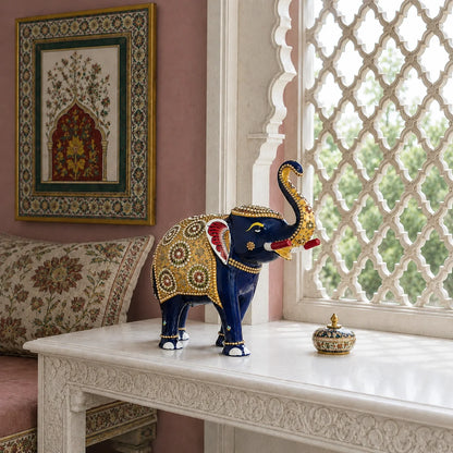 Decorative Meenakari Elephant Statue