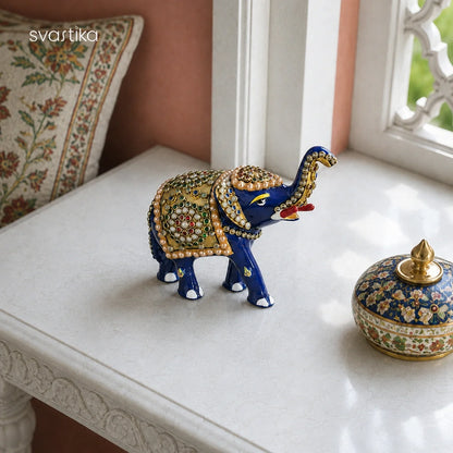 Decorative Meenakari Elephant Statue