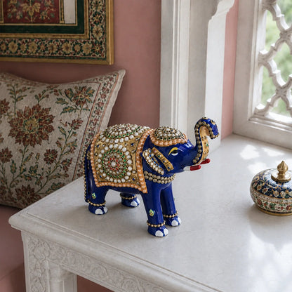 Decorative Meenakari Elephant Statue