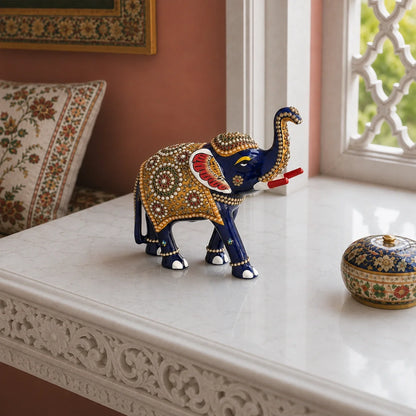 Decorative Meenakari Elephant Statue