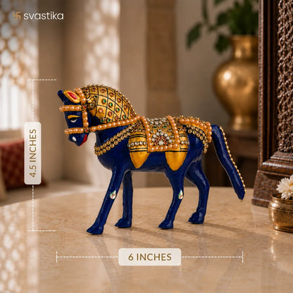 Meenakari Horse Statue for Home