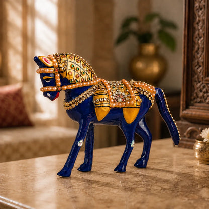 Meenakari Horse Statue for Home