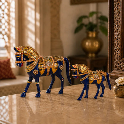 Meenakari Horse Statue for Home