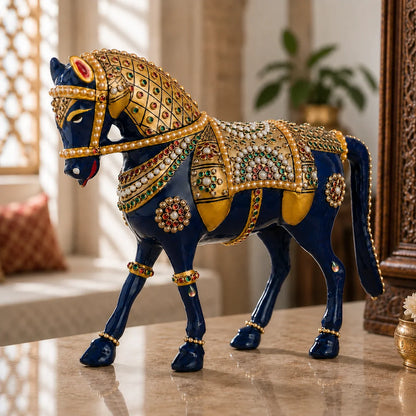 Meenakari Horse Statue for Home