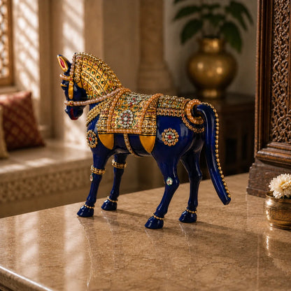 Meenakari Horse Statue for Home