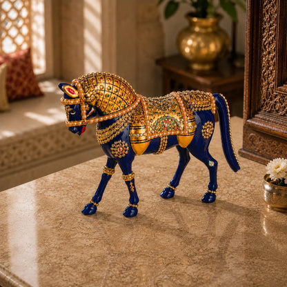 Meenakari Horse Statue for Home