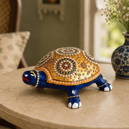 Artistic Meenakari Tortoise Statue