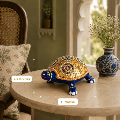 Artistic Meenakari Tortoise Statue
