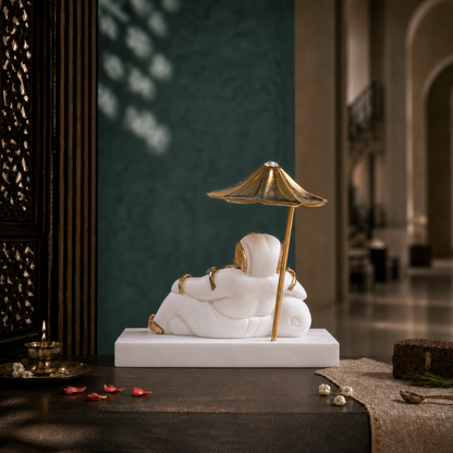 Ganesh Idol Under Divine Shelter