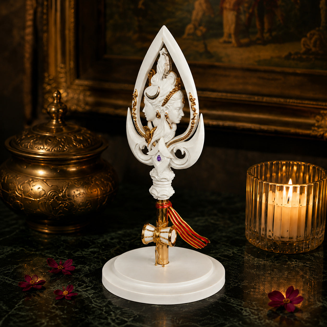 Shiv Parvati Trishul Murti in Eternal Togetherness
