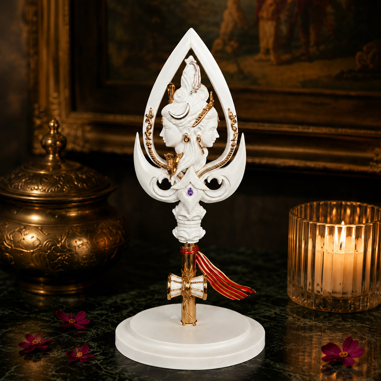 Shiv Parvati Trishul Murti in Eternal Togetherness