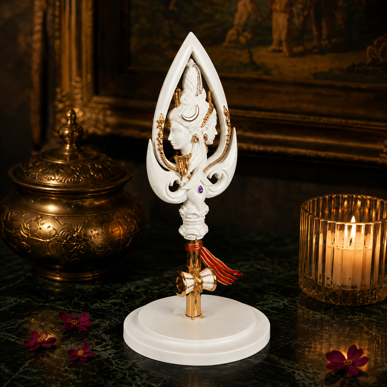 Shiv Parvati Trishul Murti in Eternal Togetherness