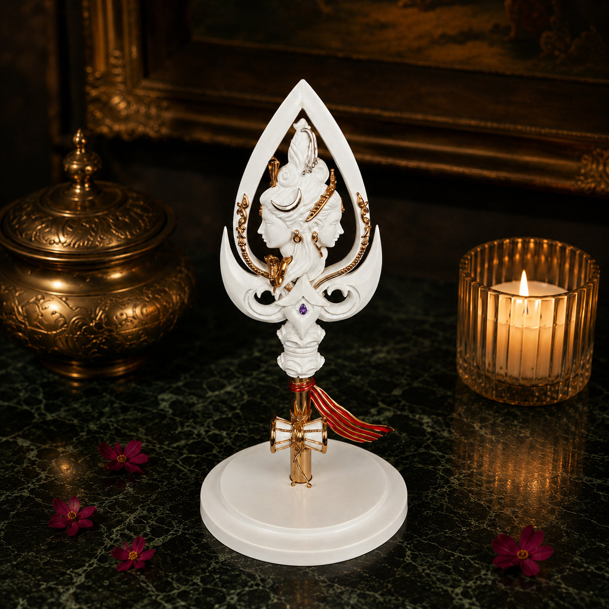 Shiv Parvati Trishul Murti in Eternal Togetherness