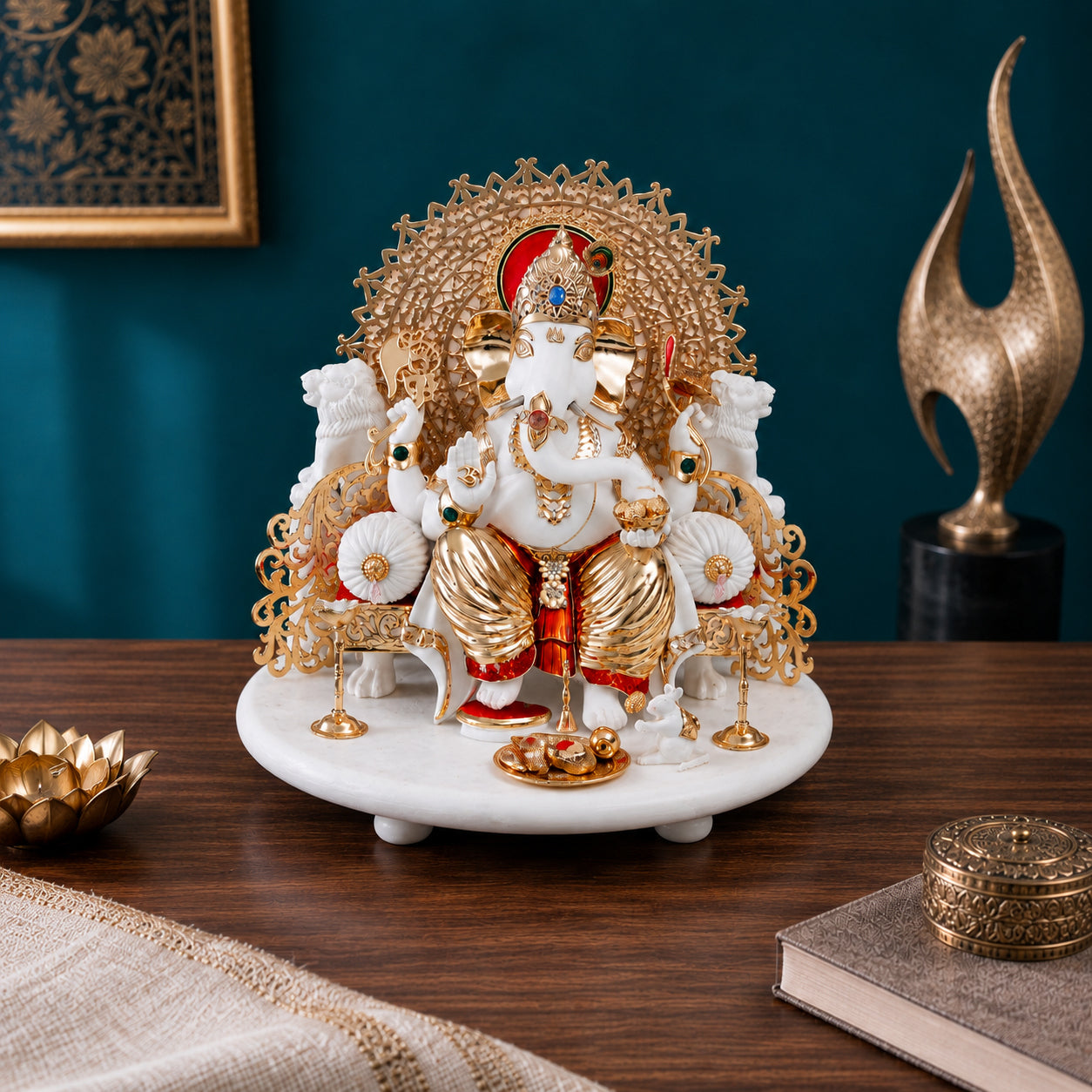 Ganesh Singhasan Idol in Divine Grace