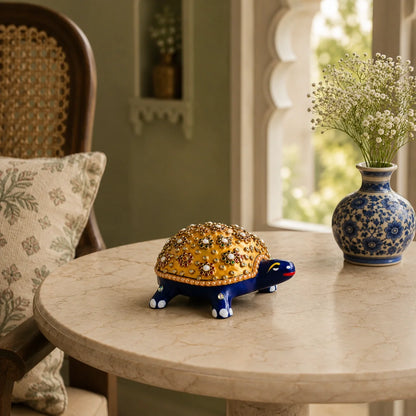 Artistic Meenakari Tortoise Statue