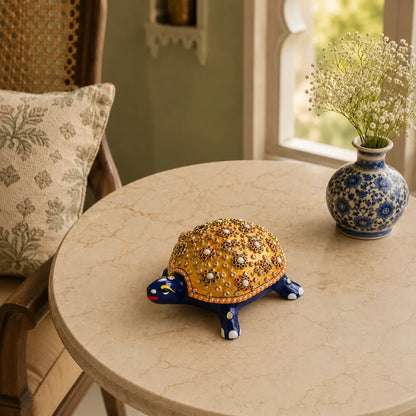 Artistic Meenakari Tortoise Statue