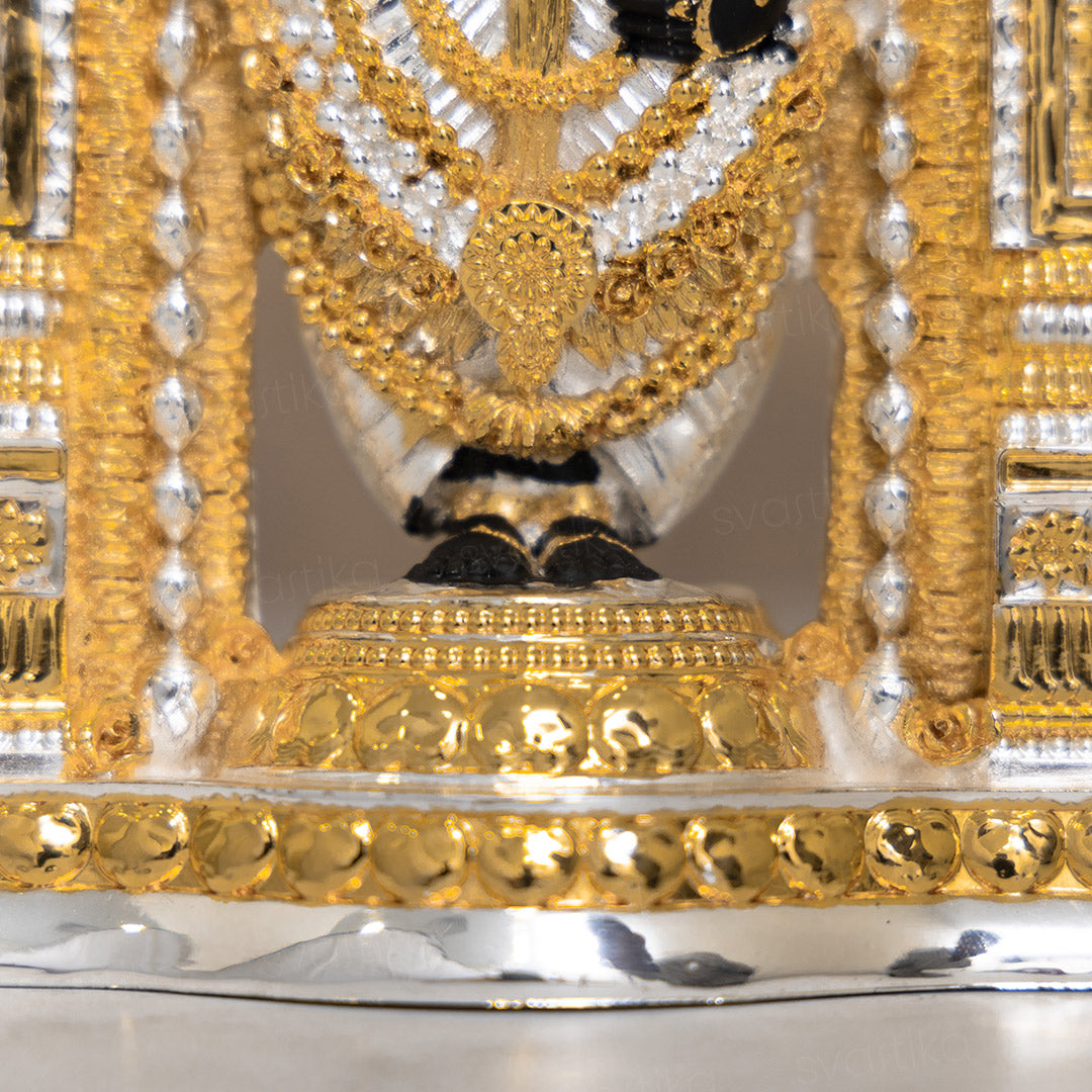 Lord Balaji (Srinivasa Mangapuram) Idol - Gold & Silver Plated (8 Inch)