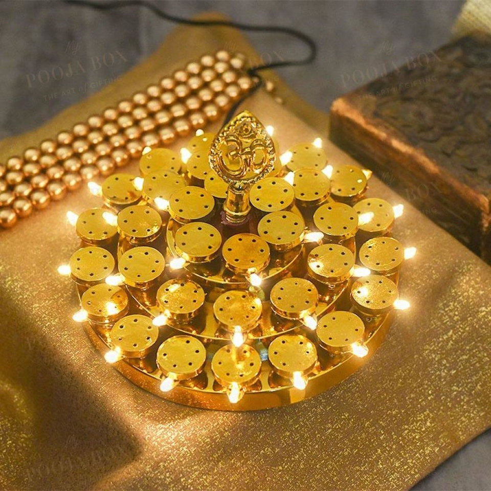 Traditional OM Layered LED Deep Thali