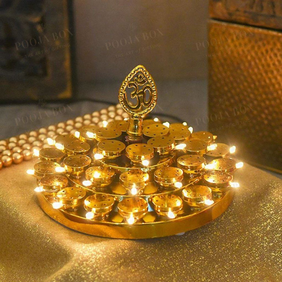 Traditional OM Layered LED Deep Thali