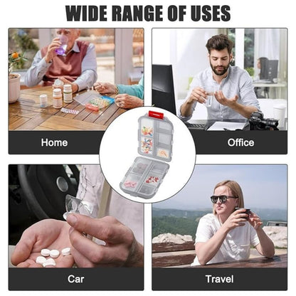 Compact Travel Pill Organizer Box