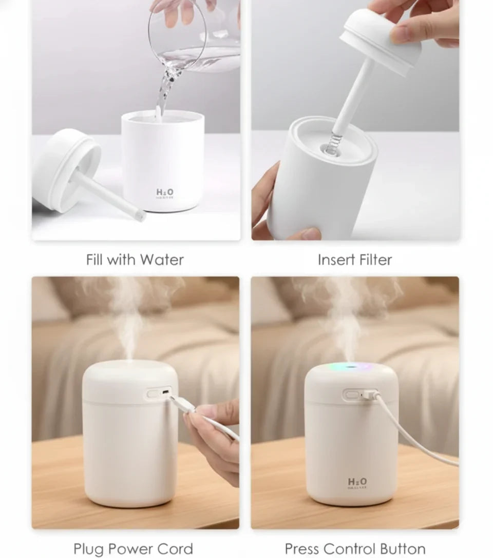 MiniMist Humidifier™–  Smart Humidifier | Mist + Ambient Light |  Daily Freshness