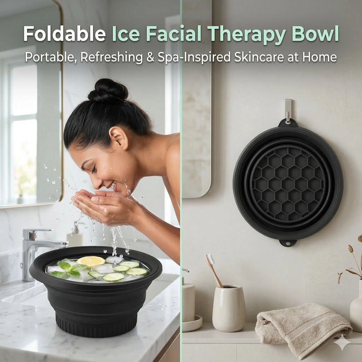 FaceFreeze™ - Ice Facial Bowl | Built-In Tray | Smooth, Firm & Glow