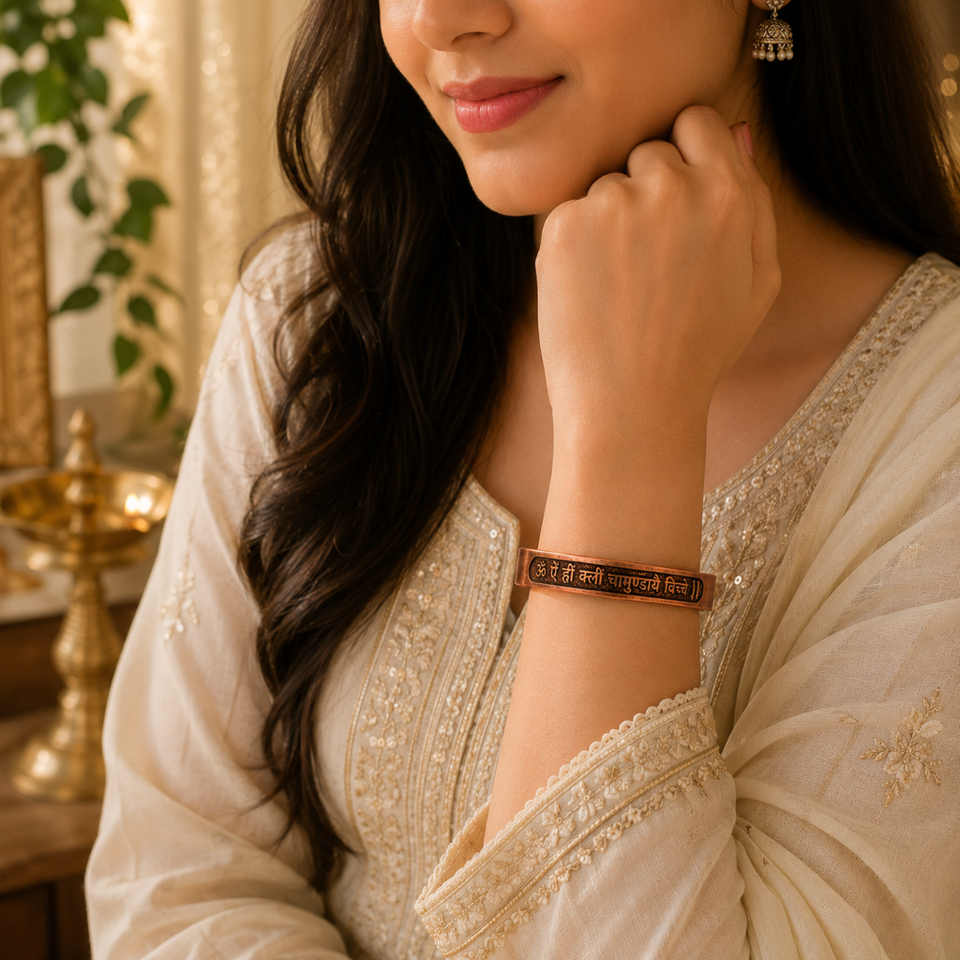 Chamunda Kavach Copper Bracelet