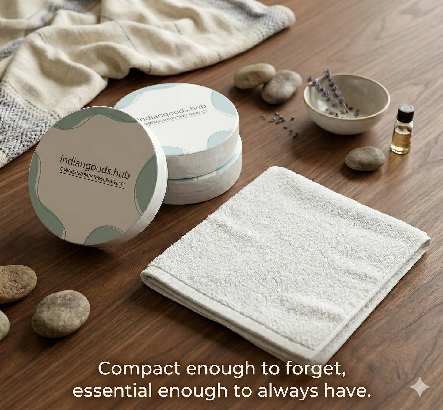 TravelTowel™ – Compressed Cotton Towels | Disposable & Skin-Safe | Perfect for Trips & Outdoors