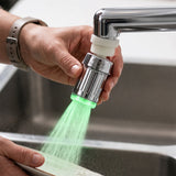 Led Light Dual Flow Faucet Tap Adapter With Splash Filter Aerator For Kitchen Sink (1 Pc)